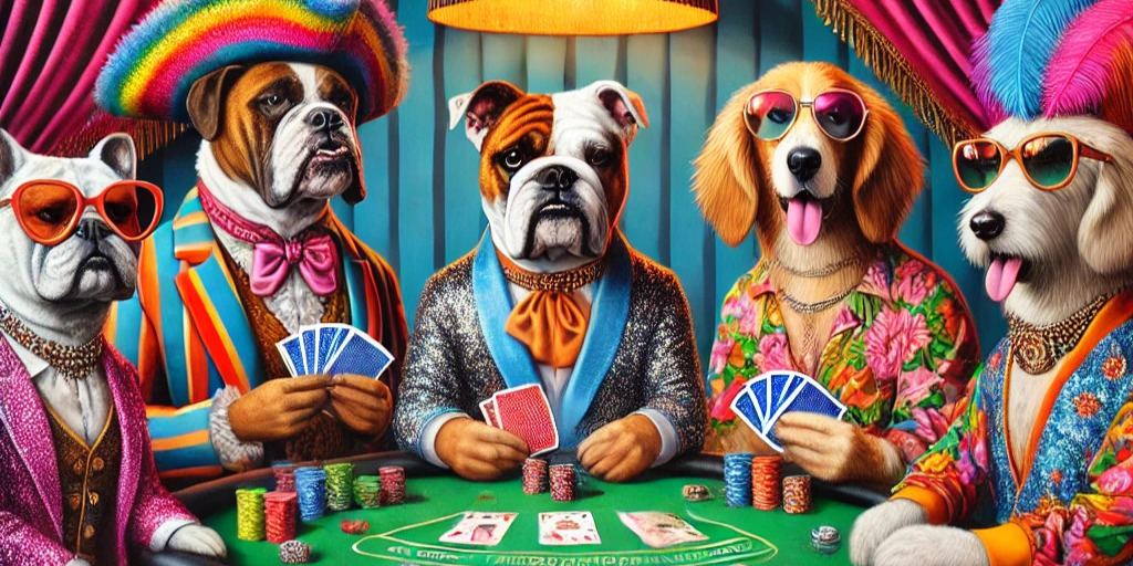 perros jugando poker